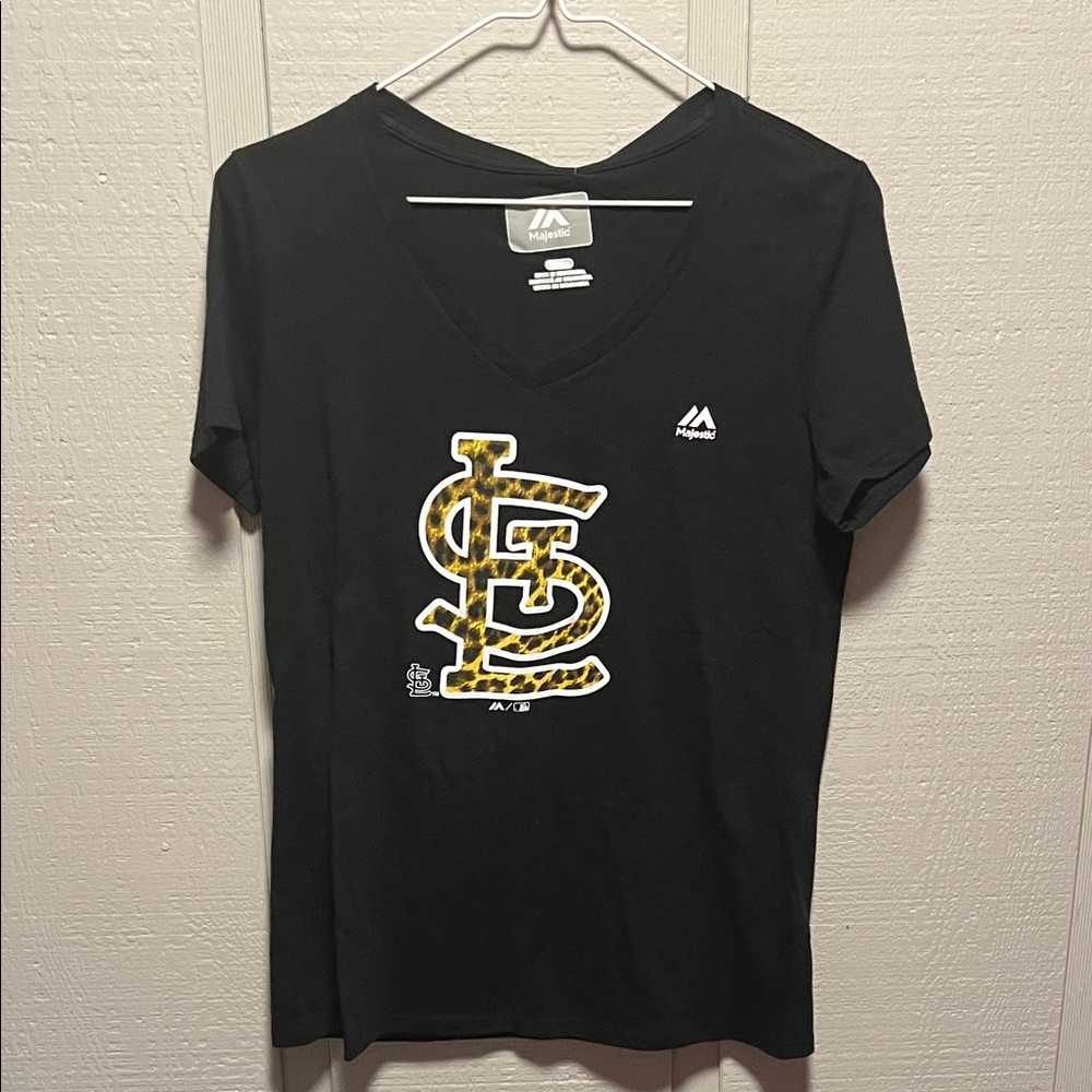 Women’s St Louis Cardinal Majestic Black Tee
